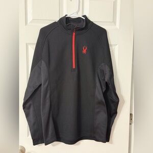 Spyder Black and Red outbound half zip Pullover
